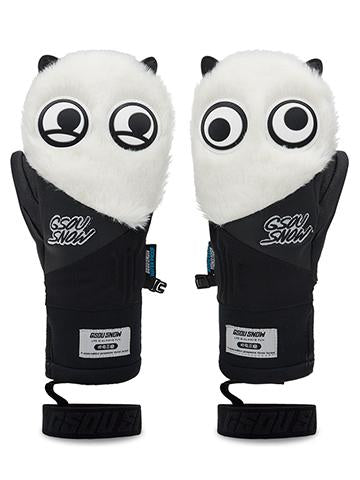 Cute Big Eyes Plush Men And Women Waterproof And Wear-Resistant Ski Gloves