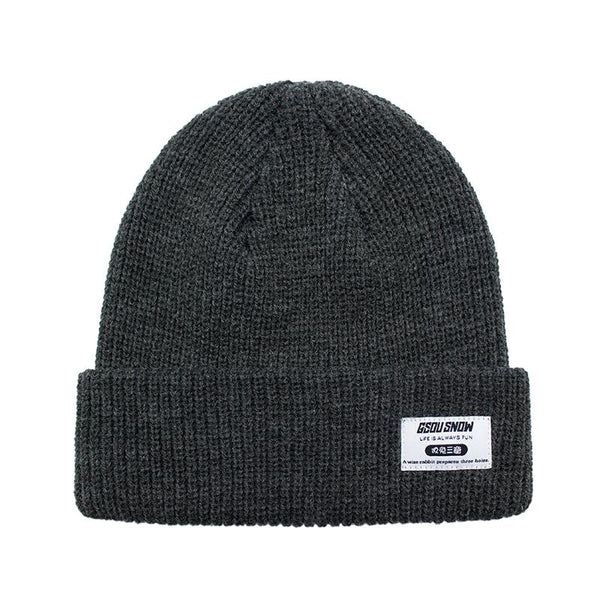 Dark Gray Unisex Vento Shredding Snow Knit Cap Beanie