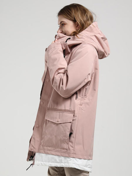 Womens Black Winter Snowboard Jacket 15K Windproof and Waterproof 100% Polyester  Outdoor clothing YKK Zippe