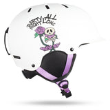 GsouSnow Pink Print Ski Helmet, Integrally Lightweight EPS Snowboard Ski Riding Protective Gear