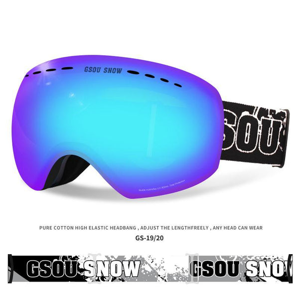 Ski Goggles , Snowmobile Skate Goggles for Men & Women - Anti-Fog ,100% UV Protection