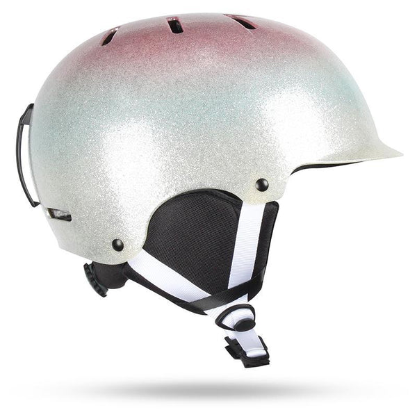 GsouSnow Pink laser gradient silver plating Ski Helmet, Integrally Lightweight EPS Snowboard Ski Riding Protective Gear
