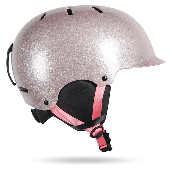 GsouSnowElectroplating pink Ski Helmet, Integrally Lightweight EPS Snowboard Ski Riding Protective Gear