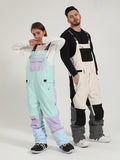 GsouSnow couple suspenders ski pants winter windproof and waterproof one-piece snowborad pants