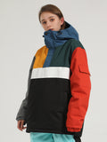 Treadsnow men's winter windproof big zipper stitching color ski suit