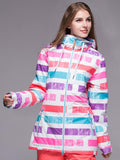 Women's Colorful Ski Jackets 10K Waterproof Windproof Thermal Warm Colorful Women's Ski Jackets