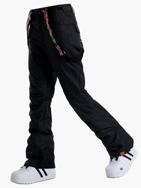 Black Thermal Warm High Waterproof Windproof Women's Ski Pants/Snow Pants