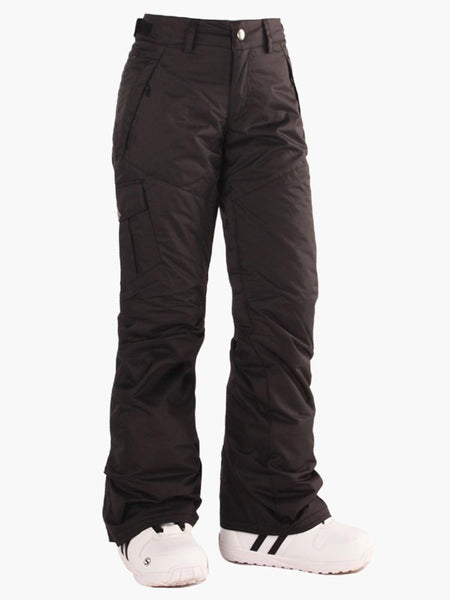 Black Thermal Warm High Waterproof Windproof Women's Snowboard/Ski Pants