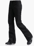 black warm windproof waterproof elastic women's ski pants / snow pants