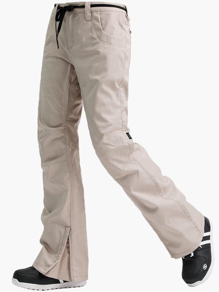 warm waterproof elastic women's ski pants / snow pants