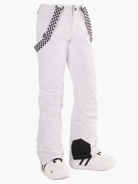 Highland Bib Snowboard & Ski White Pants For Women