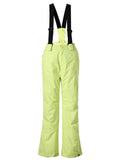 Kids Windproof Yellow Ski Hiking Suspender Snowboard Pants