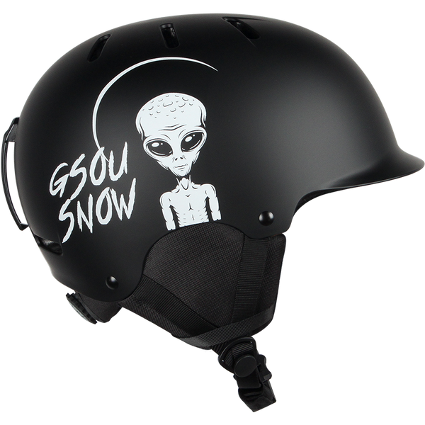 GsouSnow Alien Print Ski Helmet, Integrally Lightweight EPS Snowboard Ski Riding Protective Gear