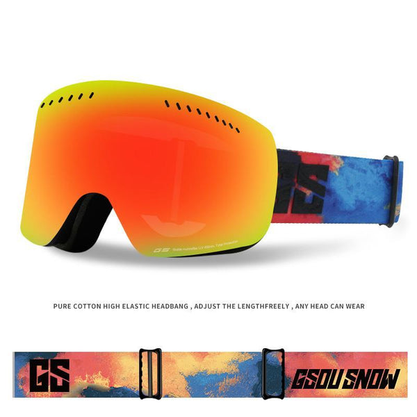 ski goggles anti-fog protective goggles men and women snow goggles adult cylindrical myopia snow goggles