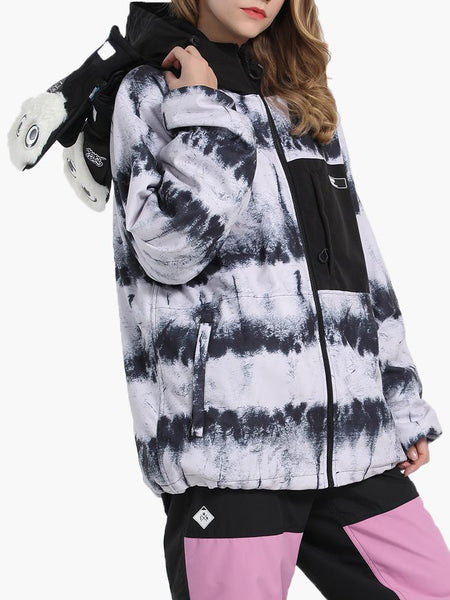 Unisex 2023 Ink Gray Snow And Windproof Warm Double Board Veneer Snow Suit