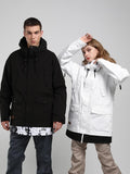 Womens Black Winter Snowboard Jacket 15K Windproof and Waterproof 100% Polyester  Outdoor clothing YKK Zippe