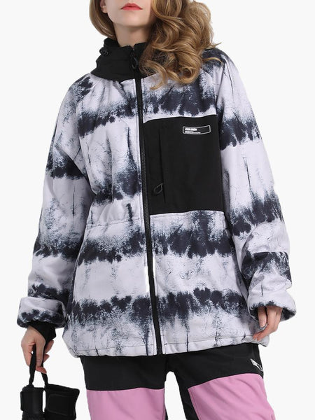 Unisex 2023 Ink Gray Snow And Windproof Warm Double Board Veneer Snow Suit