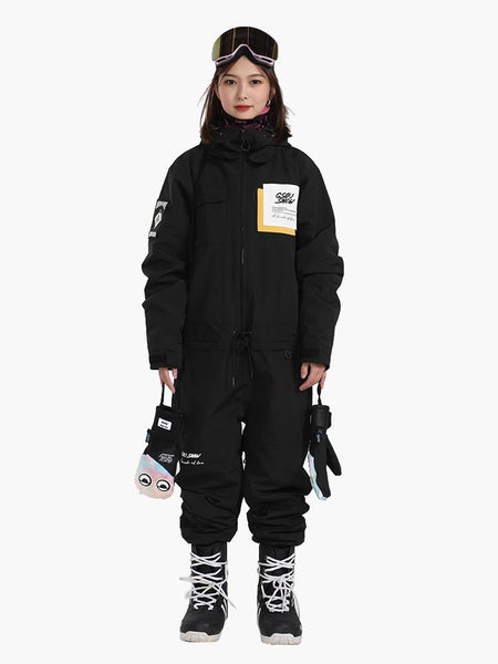 Unisex New Product Single And Double Board Thick Warm Winter Plus Size One-Piece Ski Suit