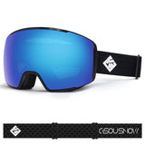 GsouSnow Blue Frameless Anti-fog Removable Lens Snowboard & Freestyle Ski Goggles