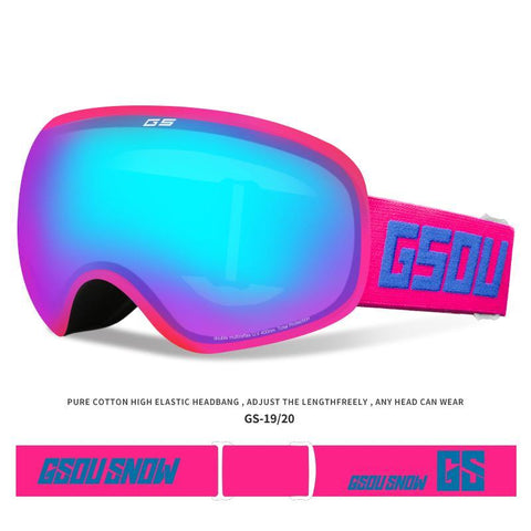 Kids Ski Goggles For Snowboard Snowmobile Skate - Anti Fog UV Protection OTG Over Glasses